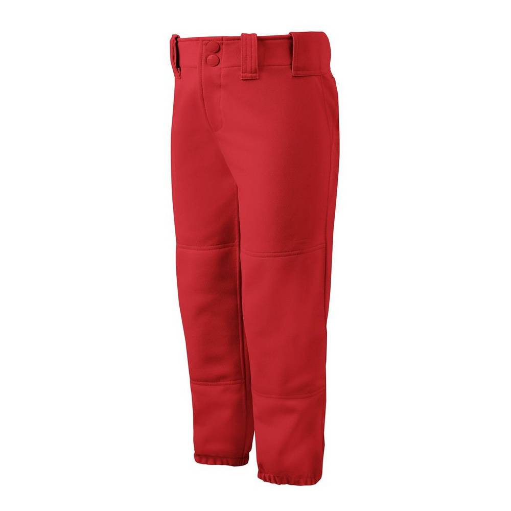 Pantaloni Mizuno Softball Belted Donna - Rosse - 69140-HMWZ